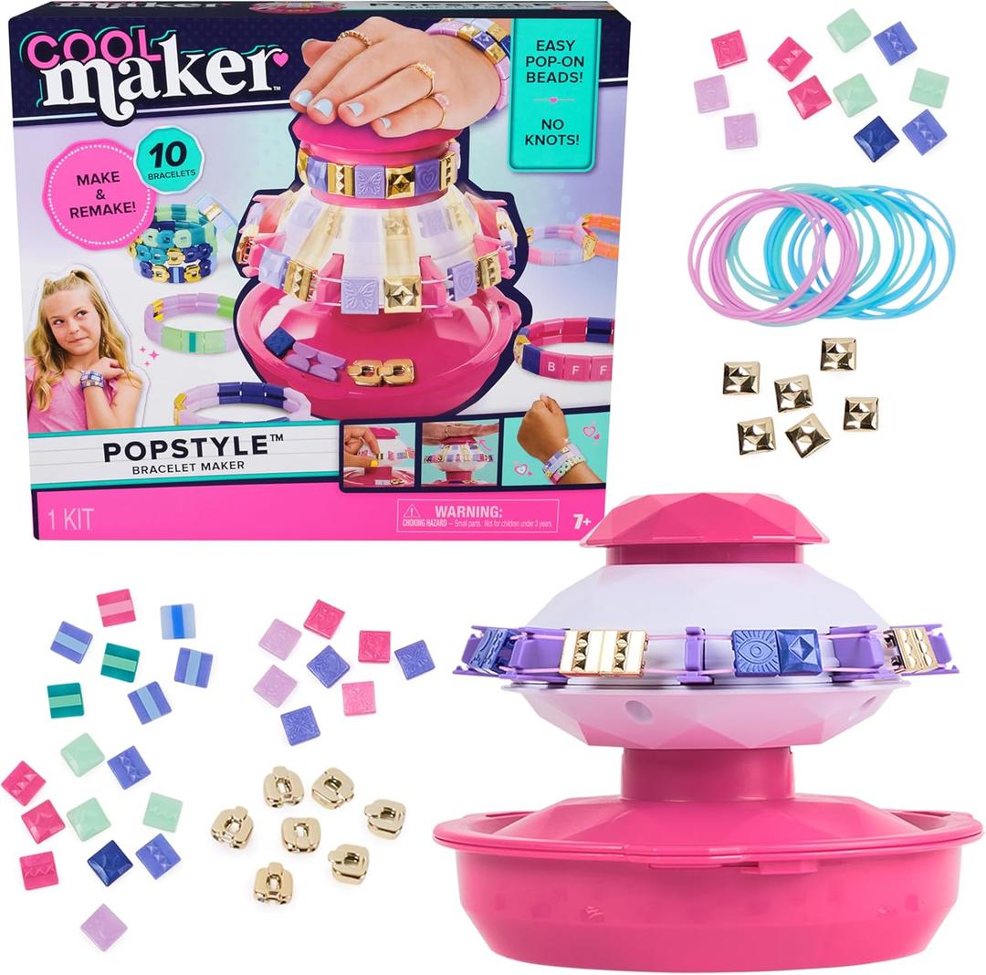 Cool Maker, PopStyle Bracelet Making Kit with 170 Beads, Make & Remake 10 (Packaging May Vary), Arts and Crafts Kids Toys for Ages 7 and up