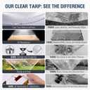 Clear Vinyl Tarp Heavy Duty Waterproof with Grommets, 8×14 FT 14 Mil, Clear Tarps-8x14FT