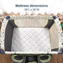 Pack and Play Mattress Topper - 38" x 26" x 1.5", Soft & Firm Premium Foam Pack N Play Mattresses Pad, Odorless Baby Foam Playpen Mattresses,Portable Playard Mattress Topper- Breathable & Comfort