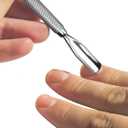 4 x Cuticle Pusher and Cutter - Nail Polish Remover - Stainless Steel Manicure Tool Set -Gel Nail Polish Peeler and Scraper - Nail Care Stick - Pedicure Kit for Fingernail and Toenail