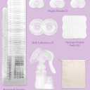 Breastfeeding Essentials Kit for Nursing Moms - Manual Breast Pump, Nipple Shields, Milk Collectors, Breastmilk Storage Bags, Soothing Gel Pads for Breastfeeding Newborn Relief for Sore Nipples 37 Pcs