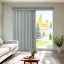 CHICOLOGY Vertical Blackout Blinds , Door Blinds & Shades, Window Shade for Sliding Doors, Oxford Grey (Vinyl) 78"W X 84"H