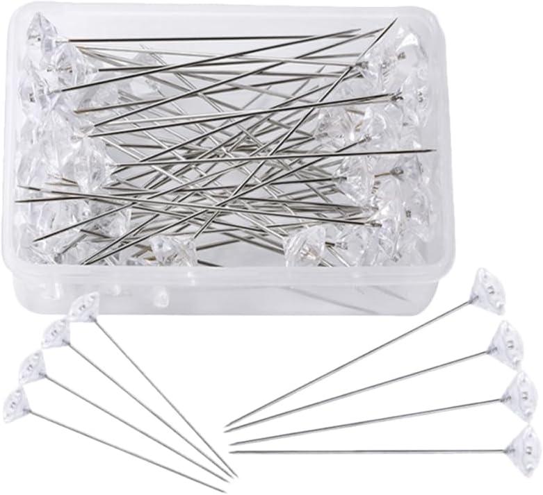 DIY Jewelry Making Pins Set Pcs Diamond Shape Head Pins Plastic Case for Cross-Stitch Embroidery Sewing