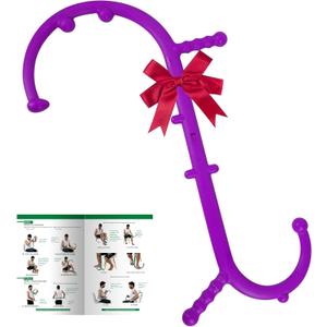 Shrdaepe Massage Trigger Point Cane, Muscle Release Tool Self Massage Hook Cane, Handheld Back, Neck, Shoulder, Leg and Feet Massager Rod, Body Deep Tissue Gifts for Men & Women, Purple
