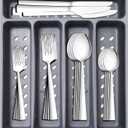 21 Piece Kitchen Silverware Set with Organizer Tray, Fork Spoon Knife Set Stainless Steel Cutlery Heavy Duty Silverware Set for 4 Flatware Tableware Eating Utensils Sets Forks Knives and Spoons Set