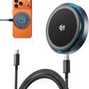 THREEKEY for MagSafe Charger, Qi2 25W Fast Charging Pad with Cooling Fan, Magnetic Wireless Charger with 6.6ft Cable for iPhone 17/16/15 Series (Adapter Not Included)