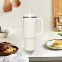 4 x 6 Pack Reusable Glass Straw for Stanley 40 oz 30 oz Cup Tumbler,12.2''x10MM,3 Straight and 3 Bent with 2 Cleaning Brushes,Compatible with Stanley 40oz Stanley Cup Tumbler