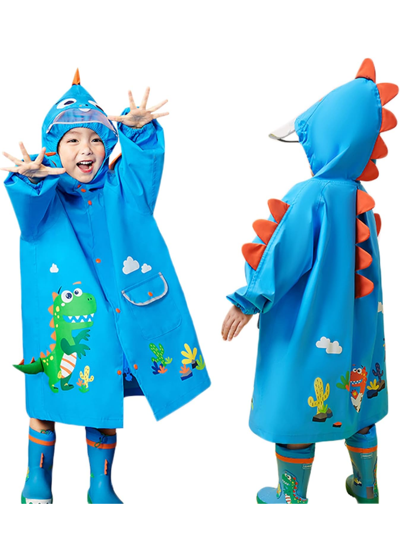 Kids Raincoat Boys Girls Toddler Rain Poncho Waterpoof Rain Jacket Children Cartoon Rainwear 110 CM