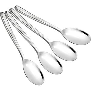 Anbers 8 Pieces Large Serving Spoons, 9.45 Inches, Stainless Steel Catering Serving Spoons