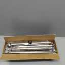 Silver Long Curtain Rod Tension Shower Curtain Rods 30 to 120 inch Adjustable Heavy Duty Rods for Bathroom Windows Outdoor Spliced Telescopic Design No Drill No Slip Stainless Steel