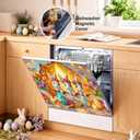 2 x Nuxovilar Dishwasher Magnetic Cover Sticker Panel 23x17in PVC, 22.83×16.92 inches