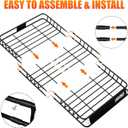 64 x 39’’ Roof Rack Cargo Basket Rooftop Cargo Carrier with Net