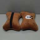 CHERISH 2Pcs Car Headrest Pillow Cute Bear Car Neck Pillow, Comfortable Soft Car Seat Pillow, Car Accessories Head Neck Pillow, Universal Headrest Pillow for Travelling and Home (Brown)