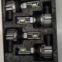 NOVSIGHT H11 9005 LED Light Bulbs - 500% Super Brighter 6500K Cool White, Fanless Light, 1:1 Design, Plug and Play 3 Mins Installation, H8 HB3 Automotive Fog Lamps, Pack of 4 (2 Years)