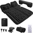 FORMIZON Car Mattress, 180 x 140 cm Car Inflatable Mattress, Car Inflatable Bed with Air Pump and 2 Pillows for SUV Thicker Bed for Outdoor Camping Travel (Black)