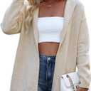 CiCiBird Womens Hooded Oversized Cardigan Sweaters 2025 Fall Knit Coatigan Trendy Open Front Sweater Coat (XL)