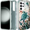 for Samsung Galaxy S21 Ultra Case - for Women Cute Phone Cover Cool Aesthetic Unique Design Teen Turtles Heavy Duty Protective Shockproof Funda Samsung S21 Ultra Case