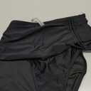 Blooming Jelly Womens High Waisted Bikini Bottoms Tummy Control Swim Suit Brief Drawstring Ruched Bathing Suit Bottom (Small, Black)