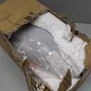 EDISHINE Pendant Light Fixtures, Handcrafted Art Glass Hanging Light with Brushed Nickel Finished, E26 Socket, Adjustable Cord Glass Pendant Light for Kitchen, Bathroom, Hallway, Bar (Dark Blue)