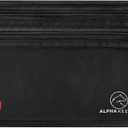Alpha Keeper Money Belt for Travel Hidden Under Clothes  RFID Blocking Passport Holder & Slim Waist Wallet Pouch for Women & Men, Anti-Theft Travel Accessories (Strap sizes: 25" - 45" (Max Stretch 55"), Black)