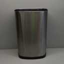 NINESTARS Stainless Steel DZT-50-25 Motion Sensor Trash Can, Large, 50liters, Silver