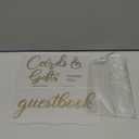 Yulejo 2 Pcs Acrylic Wedding Signs for Ceremony and Reception Please Sign The Guestbook Wedding Reception Sign Cards and Gifts Signs with Stand for Party Home Decor (White Printing)