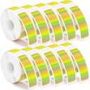 Gersoniel 1600 Pcs Label Tapes 12 x 40 mm Laminated Stickers Replacement Compatible with D30 Portable Thermal Label Paper Printer Tapes Refill for Office 160pcs/roll, Set of 9