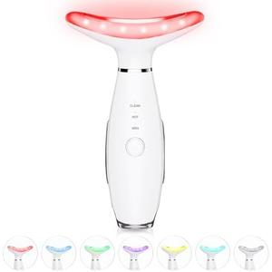 ELISHINE 7 Color Neck Face Massager - Facial Massager Tool for Skin Care at Home, Vibrating Face Massager with Thermals, Galvanic Machines White ELISHINE 7 Color Neck Face Massager - Facial Massager Tool for Skin Care at Home, Vibrating Face Massager with Thermals, Galvanic Machines White