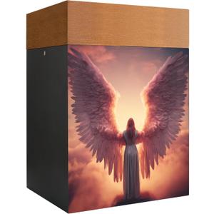 Cremation Urns for Human Ashes Adult Male Female, Wooden Urns Box and Casket for Ashes Men Women Child, Pets Cat Dog Urn, Burial Funeral Memorial Urns for Ashes, Holds Up to 220 LBS