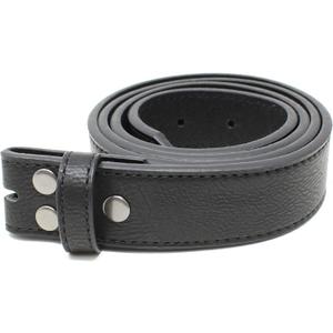 BC Belts Womens Thin Leather Belt Strap with Vintage Distressed Texture 1.25" Wide with Snaps (Black-S)