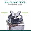 Soeos Himalayan Pink Salt Coarse 39 oz + Organic Black Peppercorns 18 oz, Salt for Grinder Refill, Salt and Peppercorns, Pepper Grinder Refill, Non-GMO Spice Seasoning Set For Cooking (57 Ounce (Pack of 1))