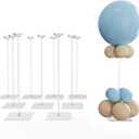 YALLOVE Clear Acrylic Tabletop Balloon Stand Kit, 23.6 Inch 10 Pack Balloon Stick Holder with Base for Centerpiece Party Decoration (Balloons Not Included)