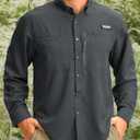 G Gradual Men's Long Sleeve Sun Protection Fishing Shirt with Zipper Pockets UPF 50+ Lightweight Cool Sun Shirts for Men Hiking Outdoor Casual (Black, M)