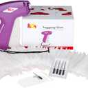 PAG Standard Tagging Gun Price Tag Attacher Gun for Clothing with 5 Needles and 2000 2inch Barbs Fasteners, Purple