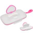 Baby Wipes Dispenser for Travel Diaper Wipe Case for Cars Outdoor Portable Refillable Pouch Diaper Holders Baby Travel Essential Container (Pink)