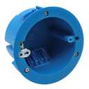 4'' Old Work Round Electrical Box18 Cubic Inches Outlet Box1-Gang PVC Round Ceiling Electrical Box for Old Work,Blue,ETL Listed(1 Pack)