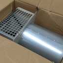 8 Inch Hooded Wall Vent Cover, Dryer Exhaust Vent Metal Mesh Cover Outside, Wall Vents Cover Cap Exterior Air Exhaust with Pest Bird Guard, Screen and Damper for Kitchen Bathroom House Range Hood HVAC (White)