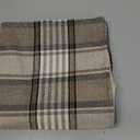 YOUR SMILE Retro Farmhouse Outdoor Buffalo Tartan Chequer Plaid Cotton Linen Decorative Throw Pillow Case Cushion Cover Pillowcase for Sofa 18 x 18 Inch, Set of 2, Khaki/Stripe (Brown)