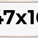 47x16 Frame White Wash Solid Wood Picture Frame | 0.8125 Inch Moulding Width | Includes UV Acrylic Plexiglass, Acid Free Foam Board Backing and Hanging Hardware