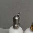 Luxury Glass Hand and Dish Soap Dispenser Set by Brighter Barns - Kitchen Soap Dispenser Set with Tray for Kitchen Sink - White and Gold Home Accessories & Decor for Restaurants, Airbnb, Gift