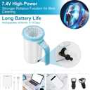 Rechargeable Automatic Dog Paw Cleaner, Dog Paw Washer Cup, 2 in 1 Portable Pet Paw Cleaner with Soft Silicone Brush, 7.4V High Power, Dog Foot Washer Suitable for Big Dog and Cat Grooming (Blue)
