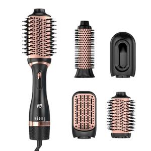 Nycoba Hair Dryer Brush Set, Multifunctional Hot Air Brush for Salon Blowouts, Negative Ion Technology & Quick Drying, Shiny and Less Frizz, Blush Gold