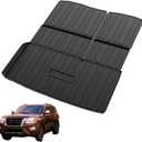 Cargo Mat & Backrest Mats Compatible with 2017-2024 Nissan Armada / 11-13 Infiniti QX56 / 2014-2024 QX80 - TPE All Weather Rear Cargo Liner Rear Trunk Liner Back Seat Cover Protector