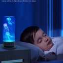 Jellyfish Lamp, Multi Color Changing Jellyfish Aquarium Lamp with 2 Light Modes 4 Speeds Control Mood Night Light for Home Office Bedroom Table,Gift for Kids Adults (Black)