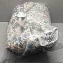 Washable Area Rug 8x10 - Vintage Floral Living Room Rug for Dining Room (Under Table), Bedroom - Stain Resistant, Soft Low Pile, Non-Slip Large Carpet (Beige)