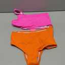 Yonique Women's One Piece Swimsuit- One Shoulder Bathing Suit Cutout Tummy Control Swimwear Pink Orange M