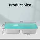 Quzzy Grab and Go Snack Containers Reusable, Stainless Steel Double Compartment Snack Containers with Lids, Food Lunch Meal Container Prep for Travel and Outdoor Camping, Small Packs Container (2PCS)