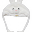 Deletoys Animal Plush Hat with Moving Jumping Ears Pop Up Beating Hat Plush Cosplay Dress Up Funny Gift for Kids Adult, Cute Rabbit