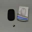 WREANU Wireless Bluetooth Mouse Rechargeable Laptop Mice with LED Lights Silent Slim Use(BT5.2 and 2.4G Portable USB) Dual Mode Computer Mouse for Laptop/iPad/Tablet/Apple/Computer/Mac (Black)