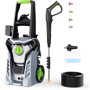 Pressure Washer, Power Washer with 4 Quick Connect Nozzles4800PSI Powerwasher with Foam Cannon for Cars/Fences/Driveways/Patios/Home Cleaning Machine